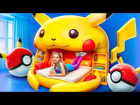 We built a GIANT house for Pikachu! Pokemon Tiny House Extreme Makeover