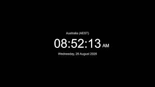 🔴 LIVE | Clock / Current Time in Australia (AEST) / LIVE Australia Clock / What Time Is It Now