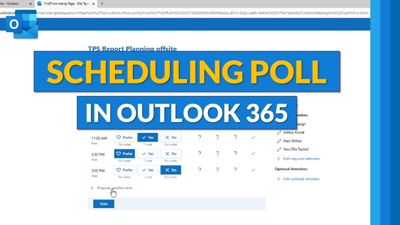 How to use Scheduling Poll in Microsoft Outlook 365
