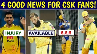 4 Good News For CSK Fans Before CSK vs RR Match | Deepak Chahar Update | Moeen Ali | Ajinkya Rahane