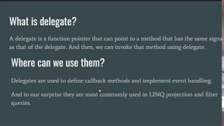 Action Delegate Using Lambda Expression In C#