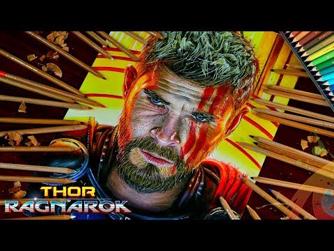 Drawing Thor: Ragnarok - Marvel - Chris Hemsworth / lookfishart Video