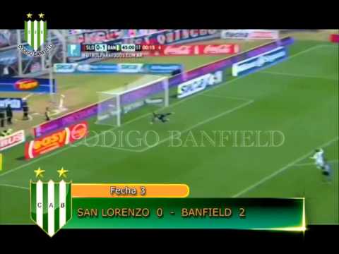 Fecha 3: San Lorenzo 0 - Banfield 2 goles de Salcedo y Cazares 24-8-2014