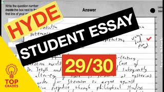 GRADE 9 Student ESSAY on Hyde (what EXAMINERS want)
