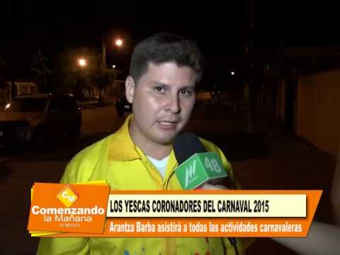 LOS YESCAS CORONADORES DEL CARNAVAL 2015 DE MONTERO