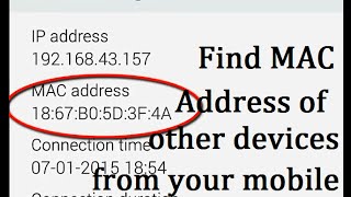 How to find MAC Address of devices connected to your Mobile hotspot