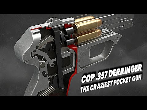 Slow-Mo: The Craziest Pocket Gun! (COP .357 Falling Block Barrel Mechanism)