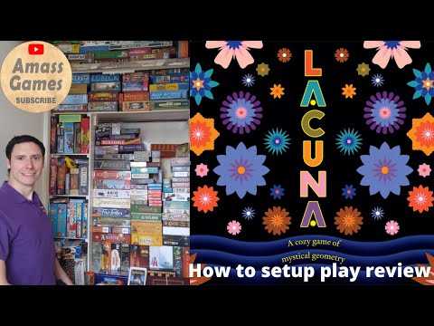 Lacuna how to setup play and review two player #pretty #abstractart #strategy board game AmassGames