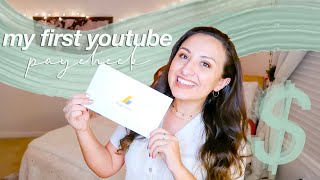 MY FIRST YOUTUBE PAYCHECK // how to get monetized, my analytics, debt free journey