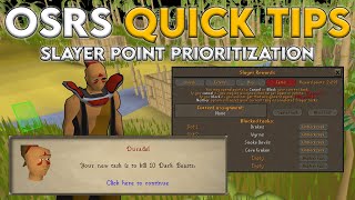 Slayer Point Prioritization - OSRS Quick Tips in 3 Minutes or Less
