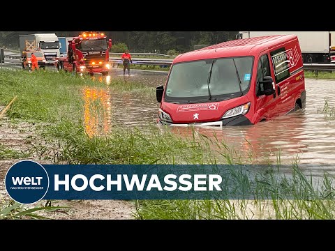 LAND UNTER IN BAYERN: Starkregen verursacht heftige Überschwemmungen