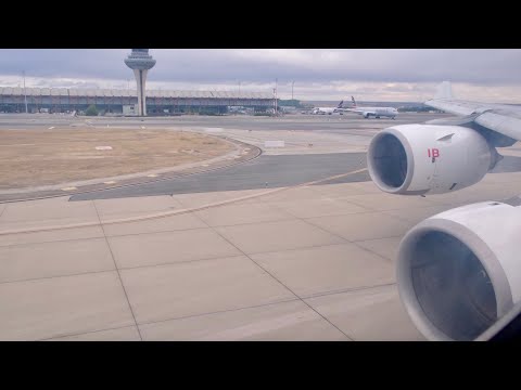 Iberia Airbus A340-600 takeoff in 4K/60fps from Madrid International Airport