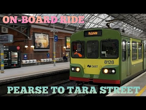 On-board ride on a Irish Rail 8100 class dart train between Pearse and Tara Street station's