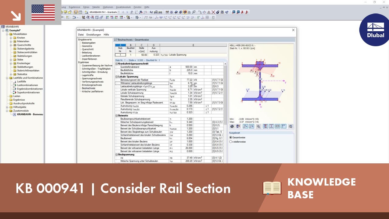 KB 000941 | Consider Rail Section