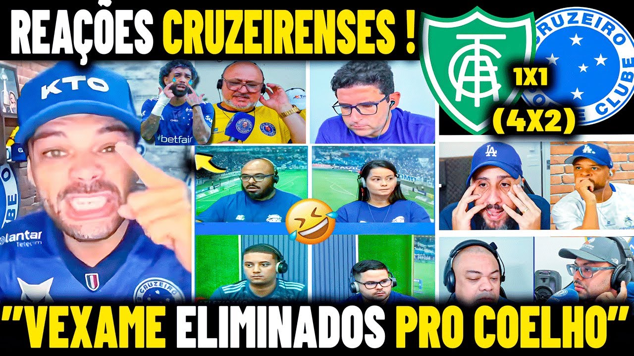 REAÇÕES DA TORCIDA DO CRUZERIRO ! AMERICA-MG 1X1 4X2 CRUZEIRO ELIMINADO VAMOS ZOAR