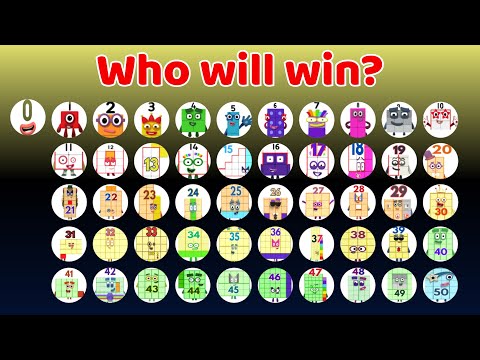 51 NUMBERBLOCKS Marble Race In Algodoo - Who will Be The CHAMPION?? Round 6