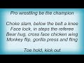Anvil - Pro Wrestling Lyrics