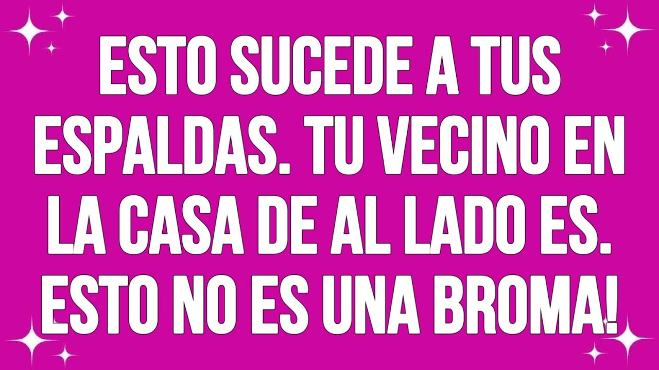 Esto está sucediendo a tus espaldas. Tu vecino de la casa de al lado es... ¡esto no es una broma!