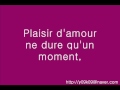 Plaisir D'amour - Nana Mouskouri_[가사, 歌詞, Lyrics]