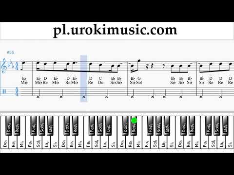 Jak Grać Na Fortepianie (prawa ręka) Reik ft. Ozuna, Wisin - Me Niego Tabulatura Lekcje um-a463