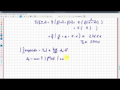 Analysis Integrale: Wie man die Simpsonformel anwendet (2. Beispiel) #13-67
