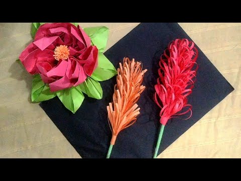 Beautiful DIY paper flower making | Cute flower making | Flower making ideas | craft ideas |