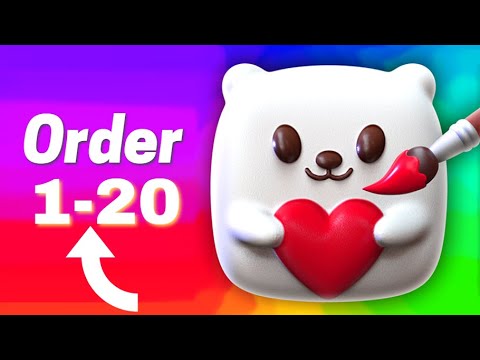 Squishy Magic: 3D Art Coloring & DIY Toys Maker Game Gameplay Level 1-20 iOS, Android Order Hack - YouTube