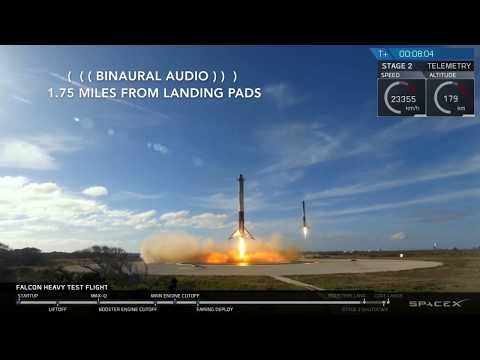 Like you're there - First launch ever recorded with 3D audio (the First SpaceX Falcon Heavy)