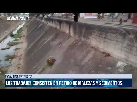 SALTA - Avanzan las tareas de limpieza del canal Yrigoyen #canal7salta