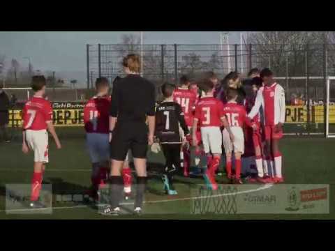 Voor aanvang IJsselmeervogels JO14-1 - DOVO JO14-1