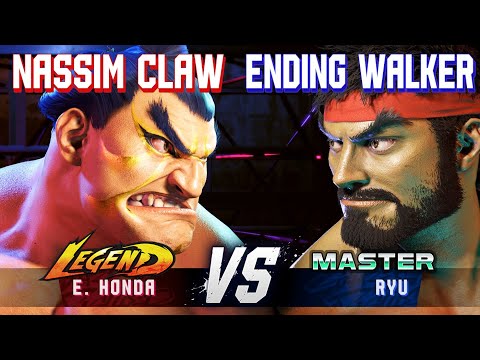 SF6 ▰ NASSIM CLAW (E.Honda) vs ENDING WALKER (Ryu) ▰ High Level Gameplay