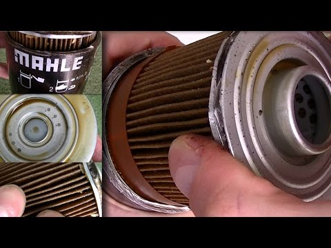 Inside Mahle oil filter made in Austria after 1000km