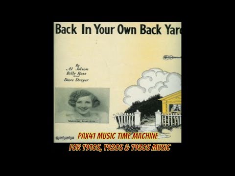 1920s Music of Sam Lanin & His Dance Orchestra -- Back In Your Own Back Yard