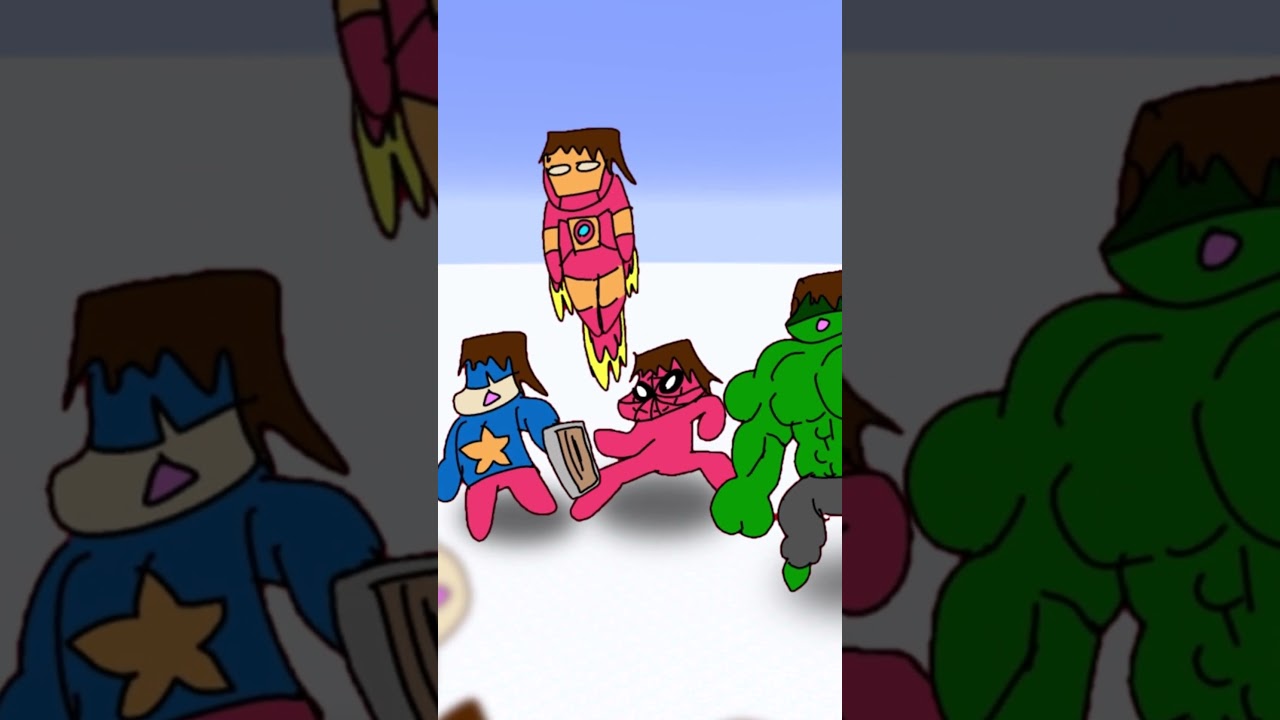 A world where only Steve exists 4/4  . anthropomorphic  minecraft　#shorts #minecraft #animation