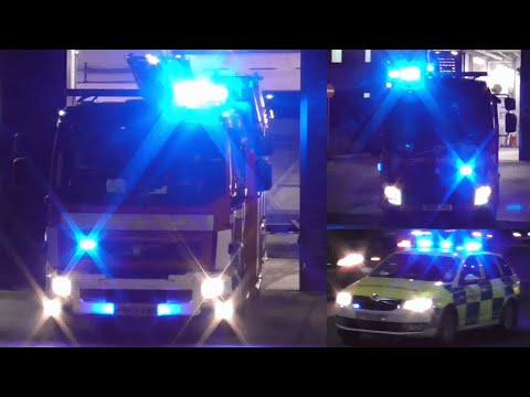 Wigan Fire Bay Door BREAKS during double turnout! + Various NWAS and Police Responding!