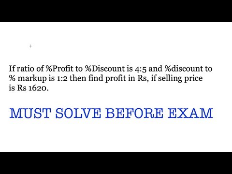 %PLD Part 4 |  Ratio of %Profit to %Discount & %discount to % markup : CAT Exam Arithmetic