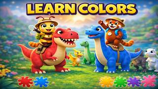 Download lagu Dino world EP-4: Learn Colors with Dinosaurs! 🌈🦖 | Bee & Panda Dino World Adventure mp3