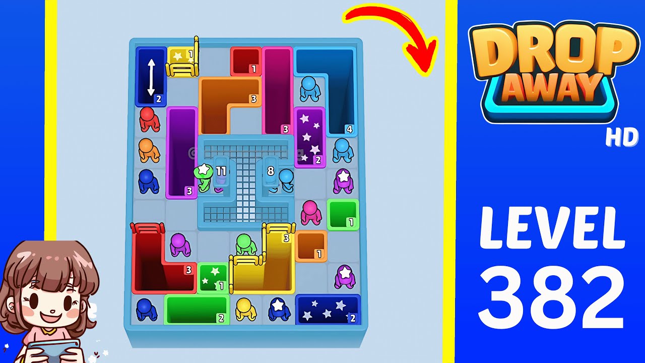 Drop Away Level 382 Walkthrough Solution