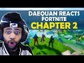 DAEQUAN REACTS FORTNITE CHAPTER 2 | FIRST WIN!
