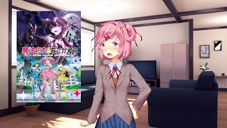 Watching 'Gushing Over Magical Girls' With Natsuki- A DDLC Fan Mod