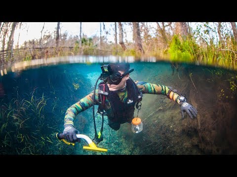 Found Money, Diamond and Ring While Underwater Metal Detecting! (Crystal Clear Water) | DALLMYD