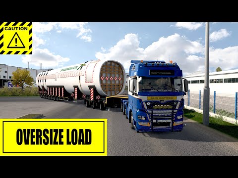 40-TON AIRBUS A319 FUSELAGE transported by Road - Euro Truck Simulator 2 - Logitech G29 Setup