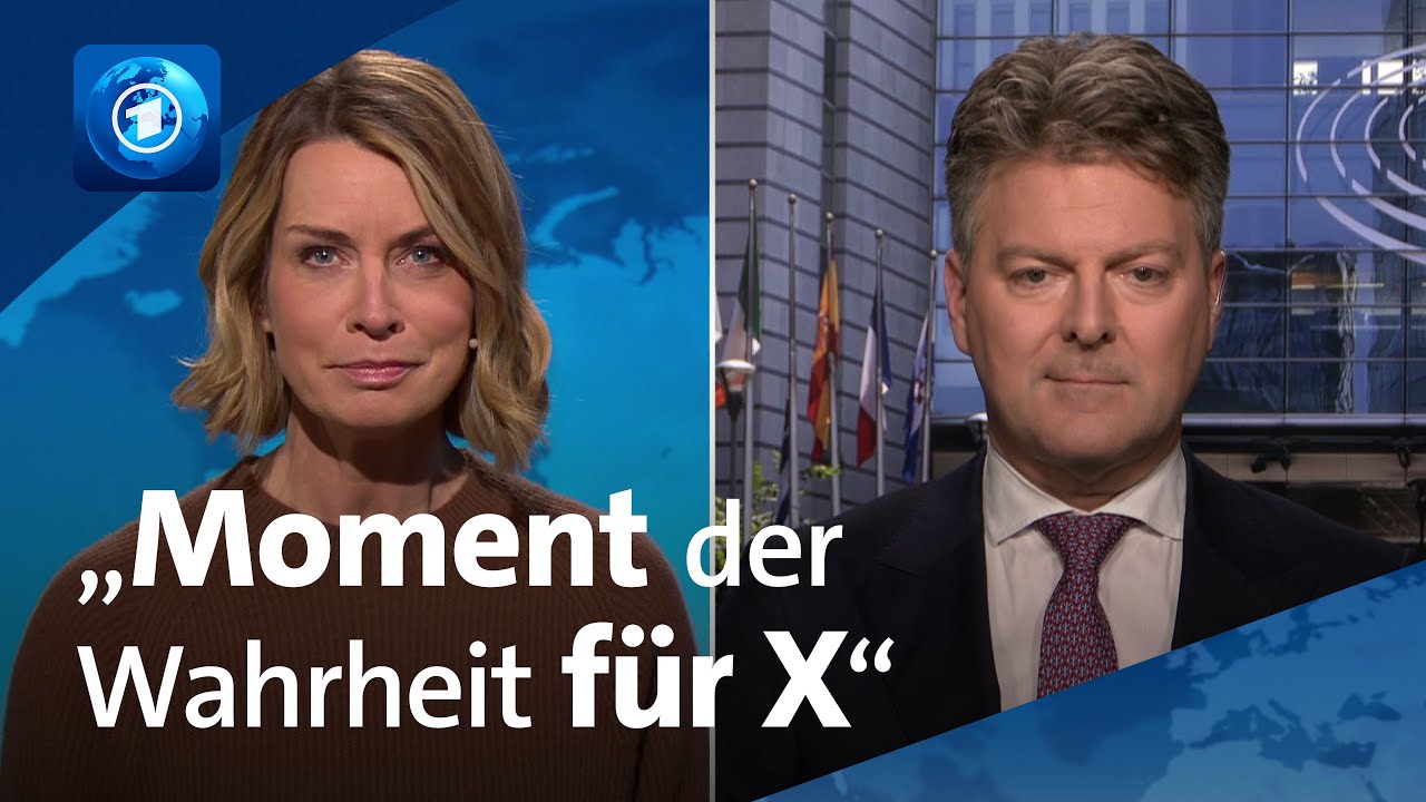 Google und X: EU geht gegen US-Firmen vor – Europa-Abgeordneter Schwab (CDU) | tagesthemen-Interview