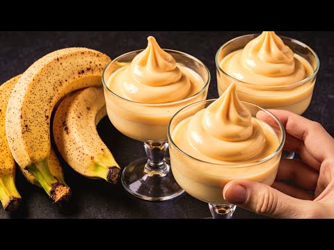 🍌 Just banana and milk!  The famous Italian dessert in just 5 minutes!