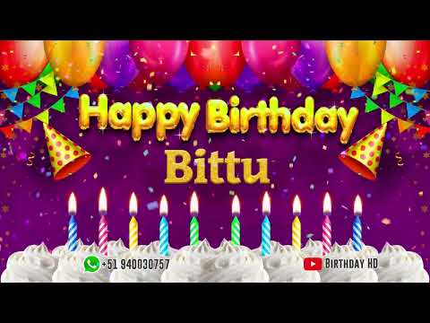 Bittu Happy birthday To You - Happy Birthday song name Bittu 🎁