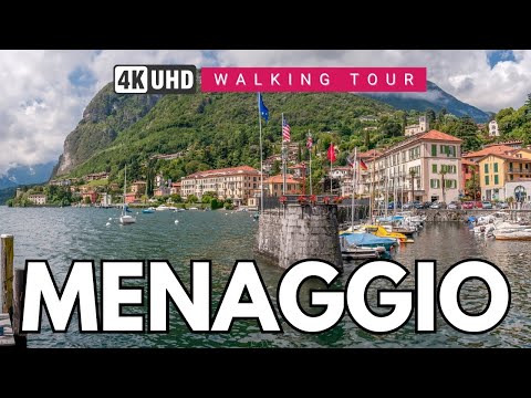 Menaggio Walking Tour 4K 🇮🇹 | Scenic Stroll Through Lake Como, Italy