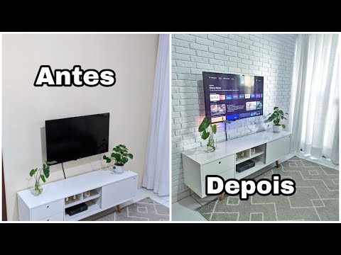 TRANSFORMEI A MINHA SALA COM PLACA 3D AUTO ADESIVA |TIJOLINHOS DOS SONHOS - Meu primeiro recebido😍