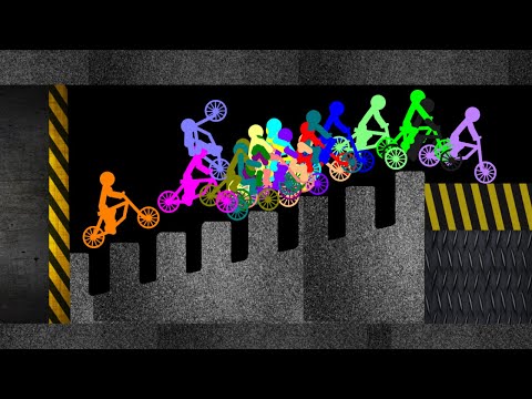 Stickman Bicycle Crush 2 - Survival Bicycle Race in Algodoo