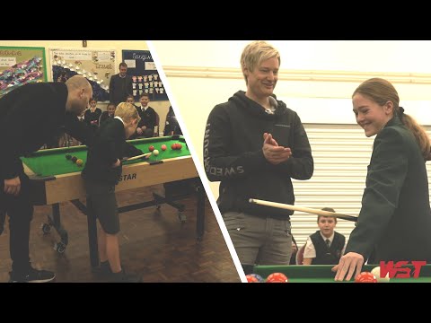 Pros Neil Robertson & Ryan Thomerson Coach Snooker At School!