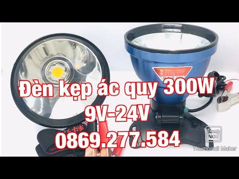 Đèn đội đầu siêu sáng 1203 300W kẹp bình ắc quy 9-24V | LH 0869.277.584